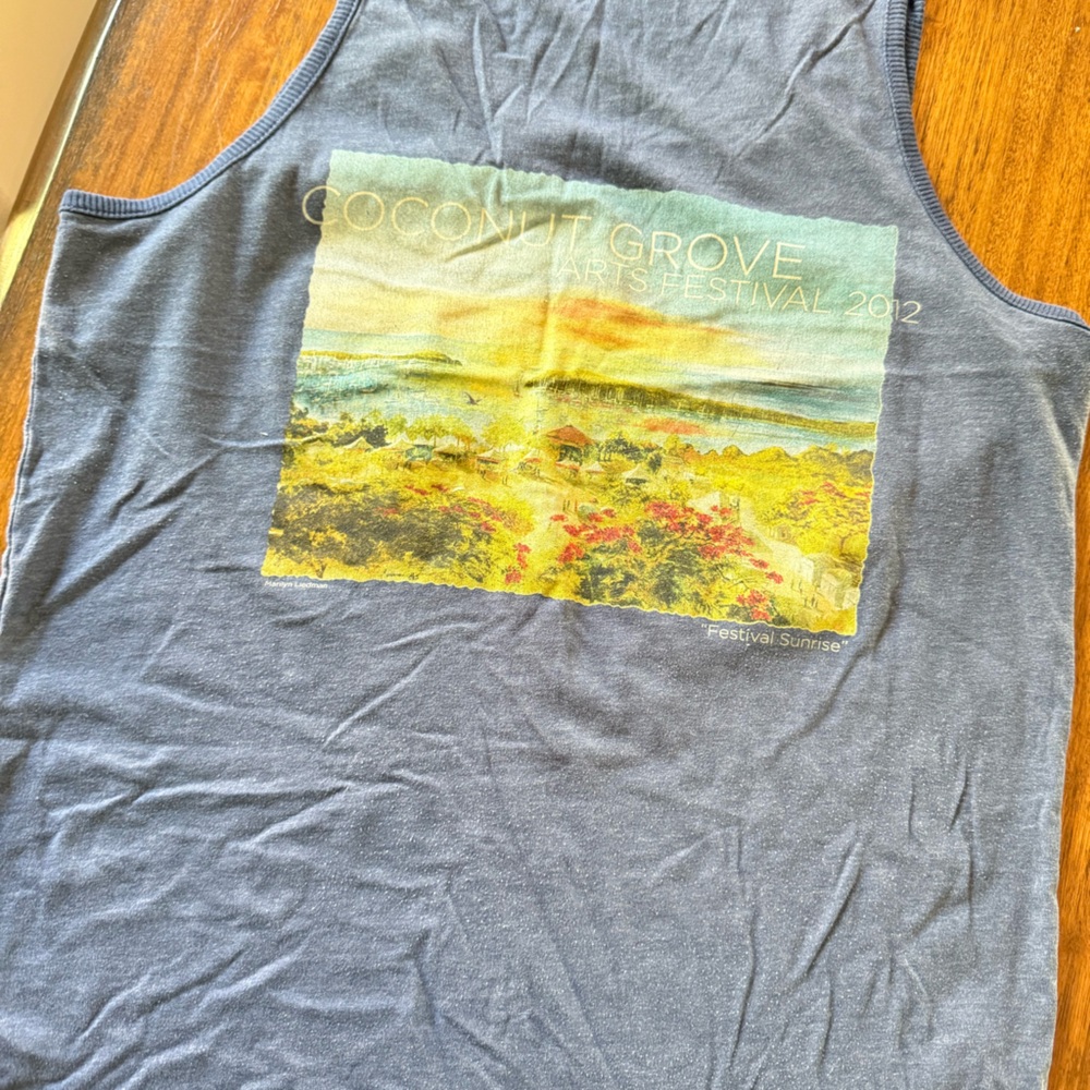 Men's Coconut Grove Arts Festival 2012 Blue Tank Top